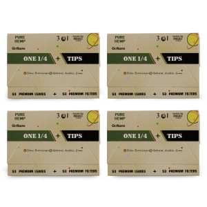 GoSkins Plus Tips Hemp One1/4, Box Of 24