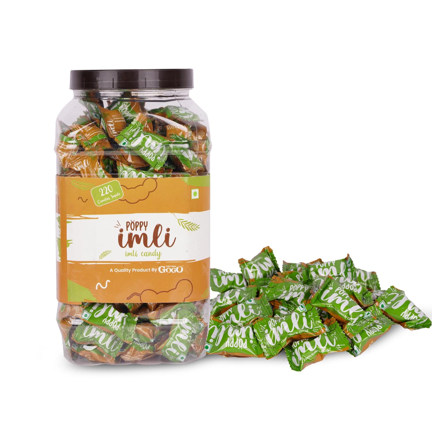 Poppy Imli 220 Pieces(770 Gram Jar Pack Of 1)
