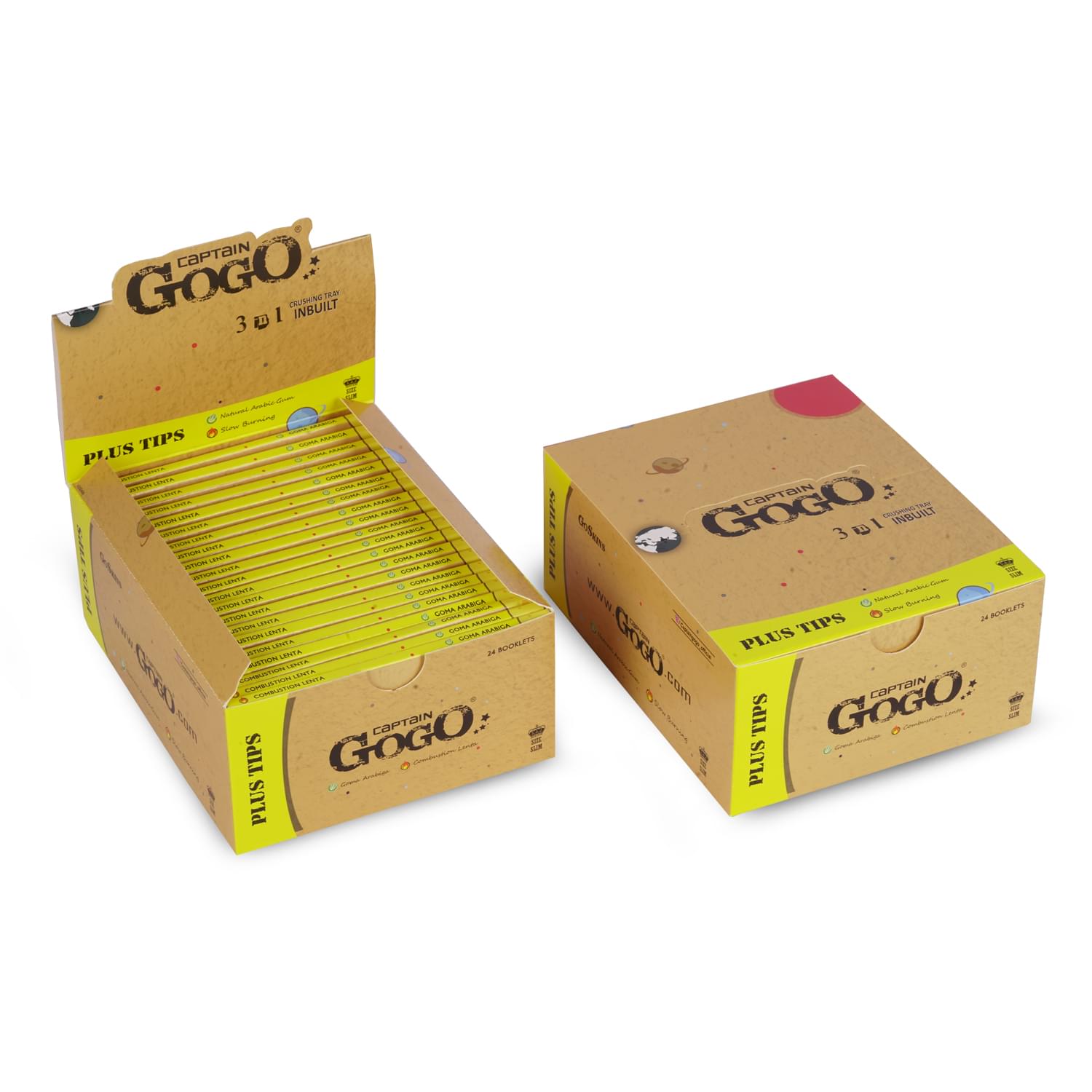 GoSkins Plus Tips Brown King Size, Box Of 24 - Image 2